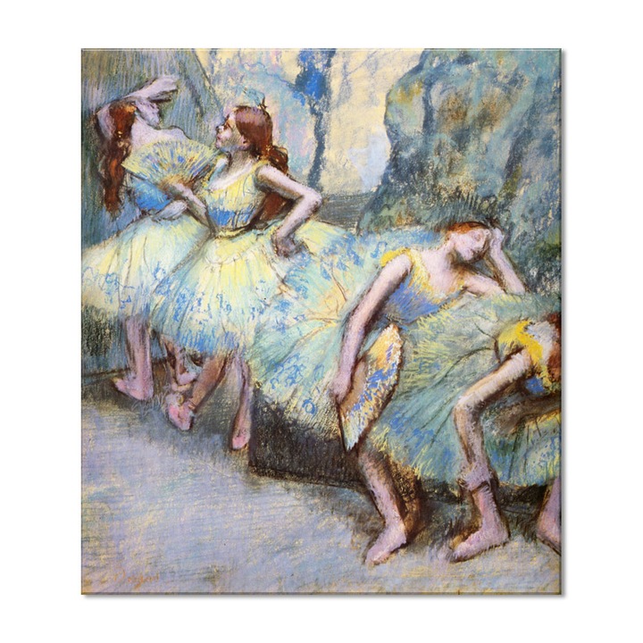 Tablou Canvas Premium Arta Clasica Heartwork, Reproducere, Edgar Degar, Ballet Dancers in the Wings 1900, 91 cm x 80 cm
