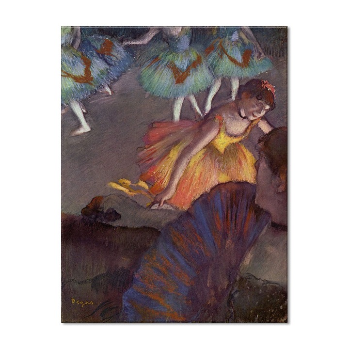 Tablou Canvas Premium Arta Clasica Heartwork, Reproducere, Edgar Degar, A Ballet Seen From The Opera Box 1885, 105 cm x 80 cm