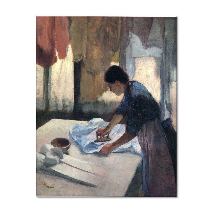 Tablou Canvas Premium Arta Clasica Heartwork, Reproducere, Edgar Degar, Woman Ironing 1887, 103 cm x 80 cm