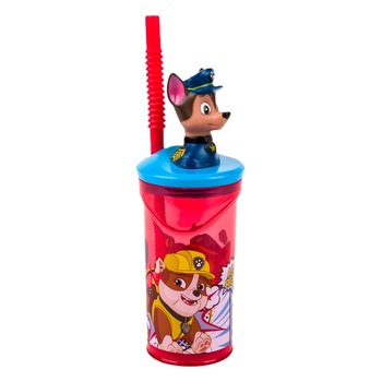 Pahar pentru copii, Zola®, 3D cu pai, Paw Patrol, 360 ml Pahar pentru copii, Zola®, 3D cu pai, Paw Patrol, 360 ml