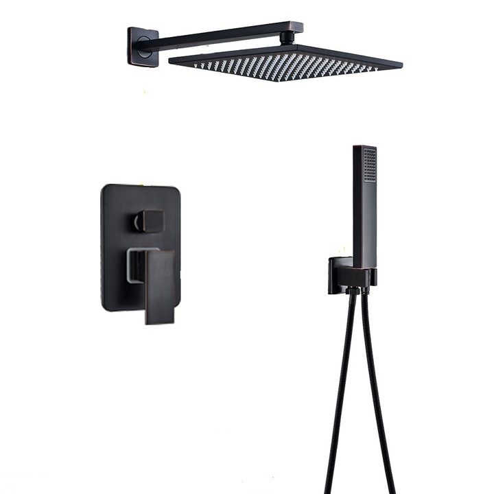 Set de dus Negru, AquaSpa, Palarie de 20 CM