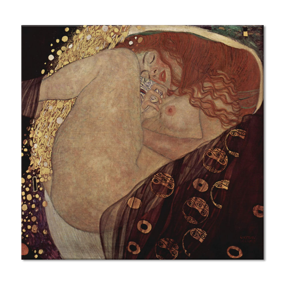 Tablou Canvas Premium Arta Clasica Heartwork, Reproducere, Gustav Klimt, Danae 1907, 83 cm x 80 cm