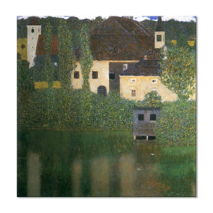 Tablou Canvas Premium Arta Clasica Heartwork, Reproducere, Gustav Klimt, Water Castle 1908, 80 cm x 81 cm