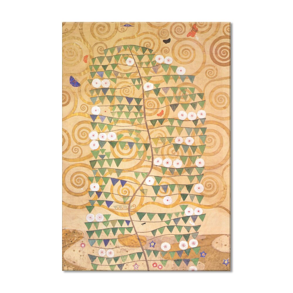 Tablou Canvas Premium Arta Clasica Heartwork, Reproducere, Gustav Klimt, Cartoon for the frieze of the Villa Stoclet in Brussels: right part of the tree of life 1909, 54 cm x 80 cm