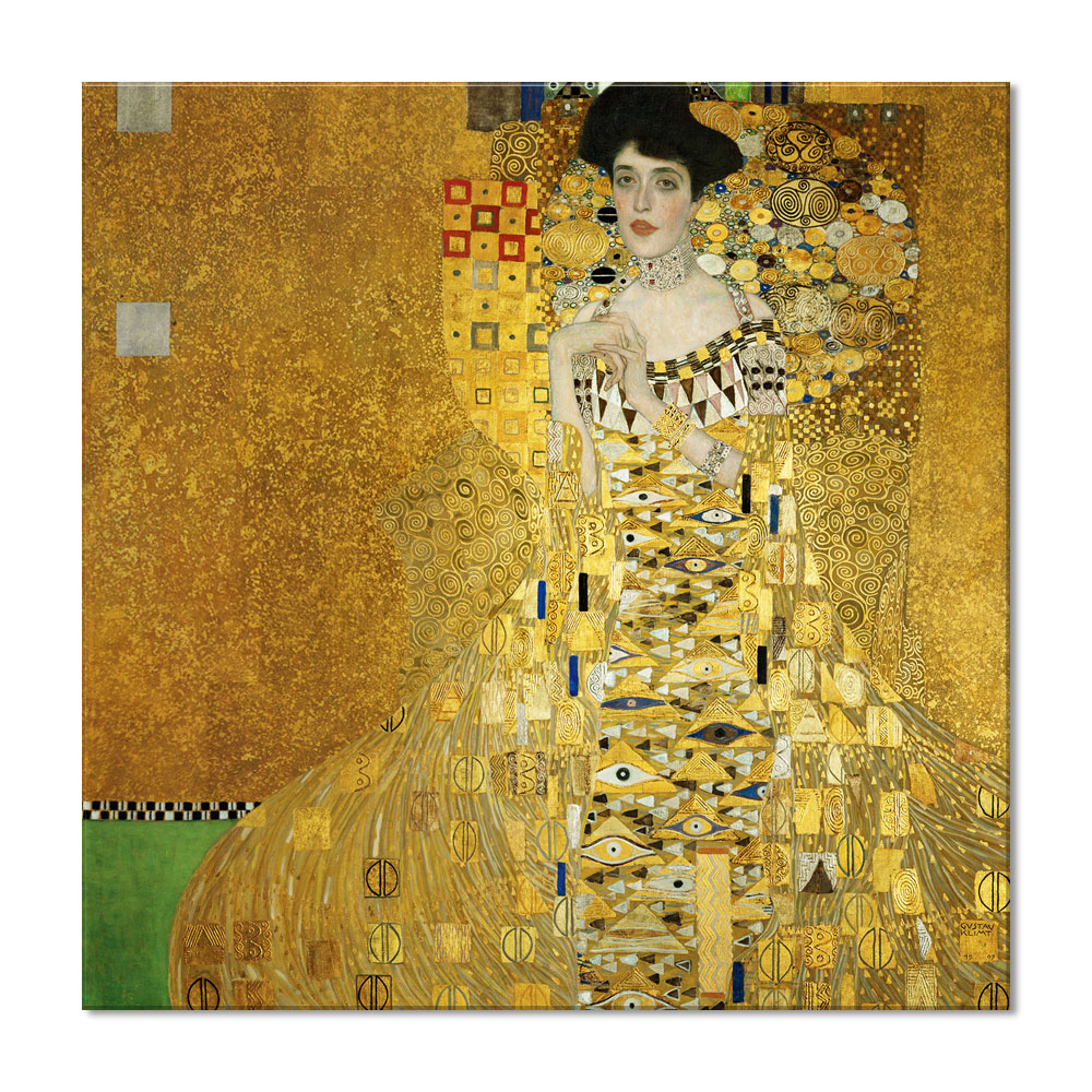 Tablou Canvas Premium Arta Clasica Heartwork, Reproducere, Gustav Klimt, Portrait of Adele Bloch-Bauer 1907, 80 cm x 80 cm
