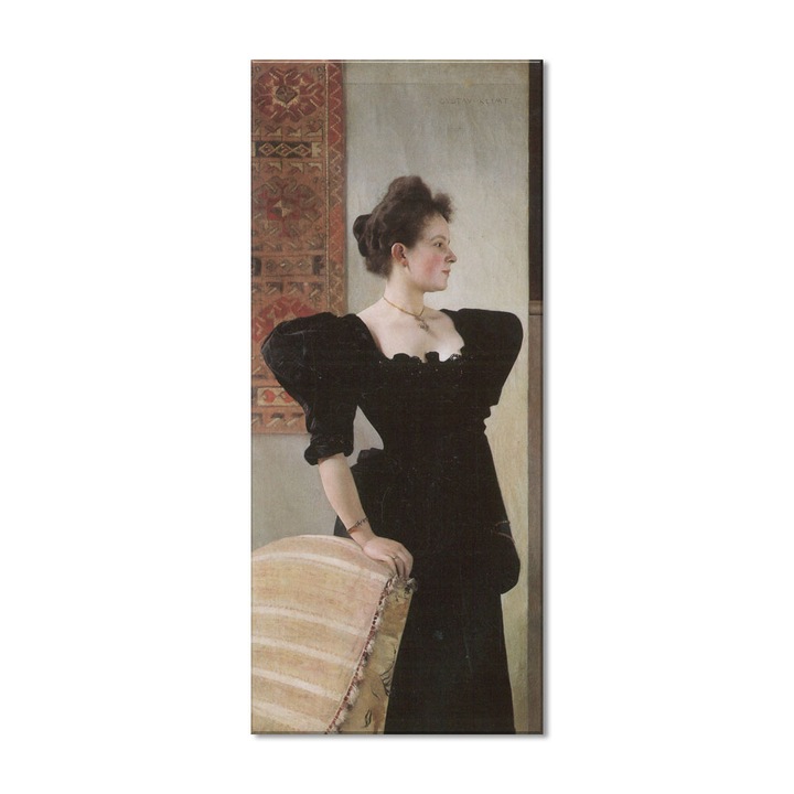 Tablou Canvas Premium Arta Clasica Heartwork, Reproducere, Gustav Klimt, Portrait of Marie Breunig 1894, 35 cm x 80 cm