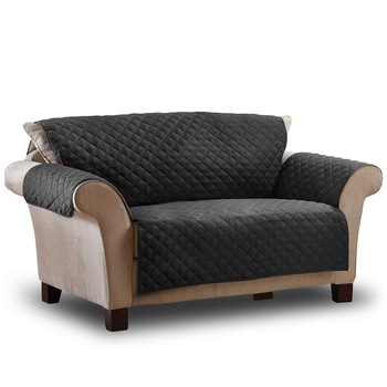 Husa de protectie pentru canapea cu doua locuri, Negru, 187 x 102 cm, Bourgogne Husa de protectie pentru canapea cu doua locuri, Negru, 187 x 102 cm, Bourgogne