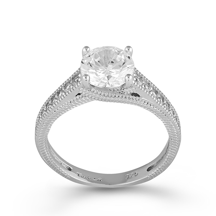 Inel Logodna Argint 925 CZ CARLA M, O11719W-55, Marime 55