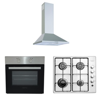 Pachet cuptor electric, plita gaz si hota decorativa Studio Casa, Mirage Plus Pachet cuptor electric, plita gaz si hota decorativa Studio Casa, Mirage Plus