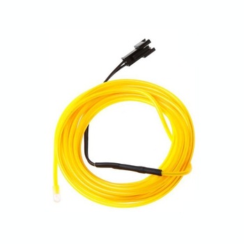 Fir electroluminescent neon, ProCart, El Wire 3,2 mm flexibil, 1 m, Galben Fir electroluminescent neon, ProCart, El Wire 3,2 mm flexibil, 1 m, Galben
