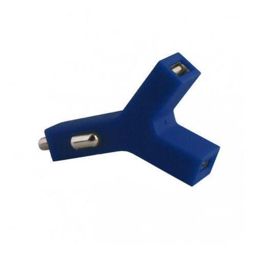 Adaptor bricheta auto, ProCart, Y dual USB port, Albastru