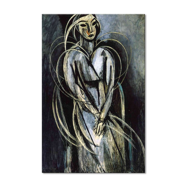 Tablou Canvas Premium Arta Clasica Heartwork, Reproducere, Henri Matisse, Madame Yvonne Landsberg 1914, 52 cm x 80 cm