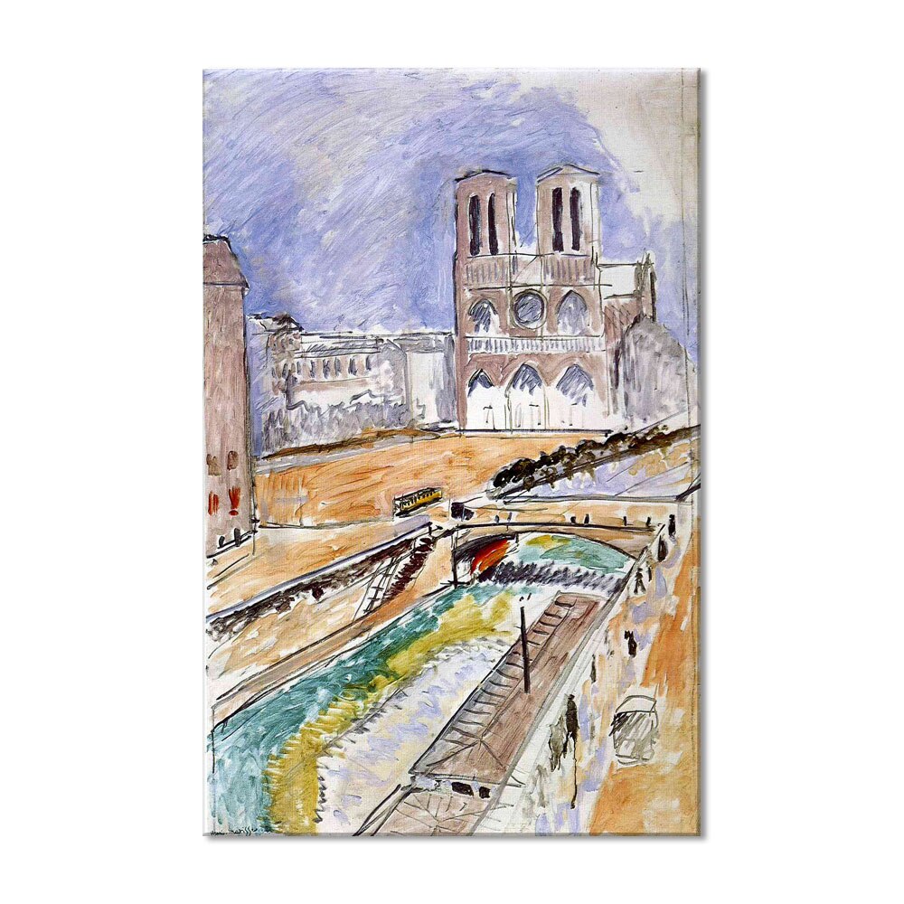 Tablou Canvas Premium Arta Clasica Heartwork, Reproducere, Henri Matisse, Notre Dame 1914, 52 cm x 80 cm
