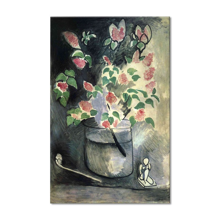 Tablou Canvas Premium Arta Clasica Heartwork, Reproducere, Henri Matisse, Lilacs 1914, 51 cm x 80 cm