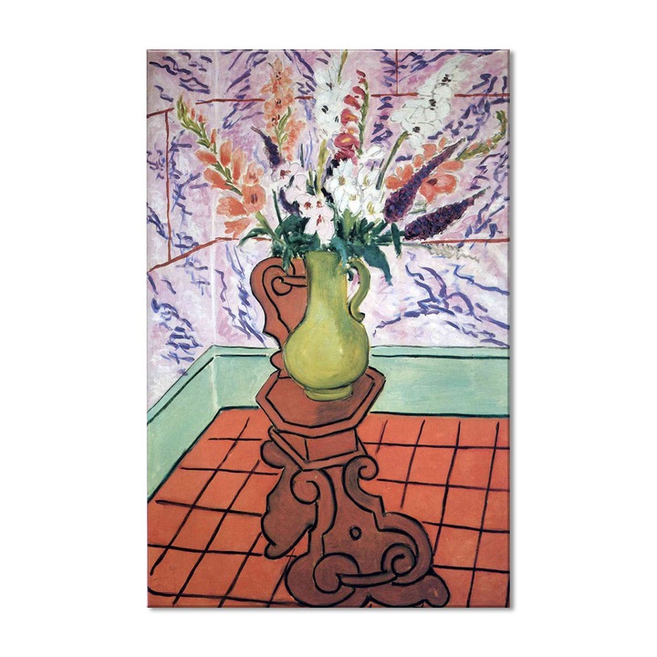 Tablou Canvas Premium Arta Clasica Heartwork, Reproducere, Henri Matisse, Gladiolas 1924, 52 cm x 80 cm
