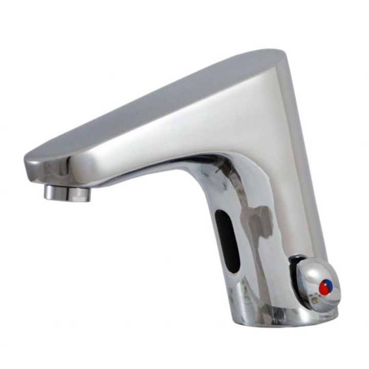 TRENDY S Mosdócsaptelep, 8886 szenzorral felszerelve, inox színben, króm