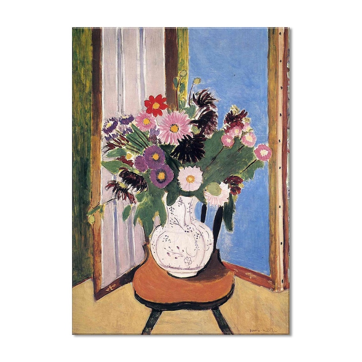 Tablou Canvas Premium Arta Clasica Heartwork, Reproducere, Henri Matisse, Daisies 1919, 80 cm x 113 cm