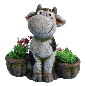 Decoratiune gradina ceramica vacuta cu ghiveci si 2 x lampa LED solara Decoratiune gradina ceramica vacuta cu ghiveci si 2 x lampa LED solara