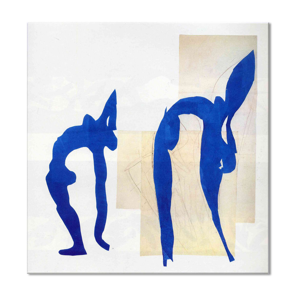 Tablou Canvas Premium Arta Clasica Heartwork, Reproducere, Henri Matisse, Blue Nudes 1952, 77 cm x 80 cm