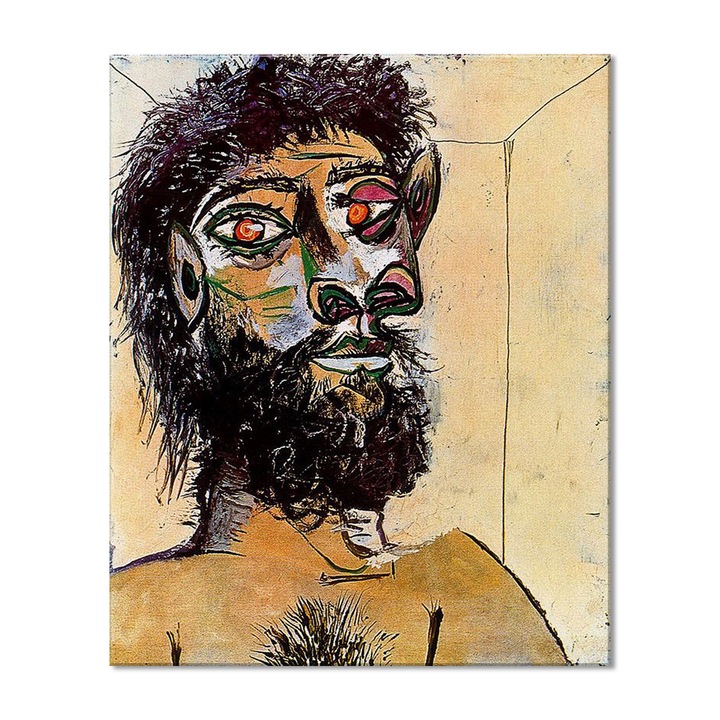 Tablou Canvas Premium Arta Clasica Heartwork, Reproducere, Pablo Picasso, Faun's head 1938, 80 cm x 98 cm