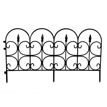 Gard pentru decorare balcon sau gradina, negru, 6 buc. PVC Gard pentru decorare balcon sau gradina, negru, 6 buc. PVC