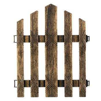 Gardulet pentru gradina, format din 5 scanduri care imita lemnul, PVC, 4 buc Gardulet pentru gradina, format din 5 scanduri care imita lemnul, PVC, 4 buc