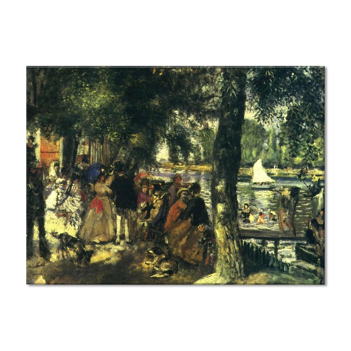 Tablou Canvas Premium Arta Clasica Heartwork, Reproducere, Pierre-Auguste Renoir, La Grenouillere 1869, 59 cm x 80 cm