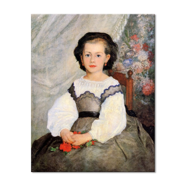 Tablou Canvas Premium Arta Clasica Heartwork, Reproducere, Pierre-Auguste Renoir, Romaine Lascaux 1864, 80 cm x 63 cm