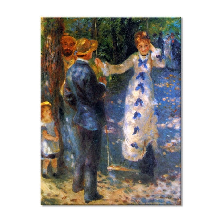 Tablou Canvas Premium Arta Clasica Heartwork, Reproducere, Pierre-Auguste Renoir, The swing la Balancoire 1876, 80 cm x 60 cm