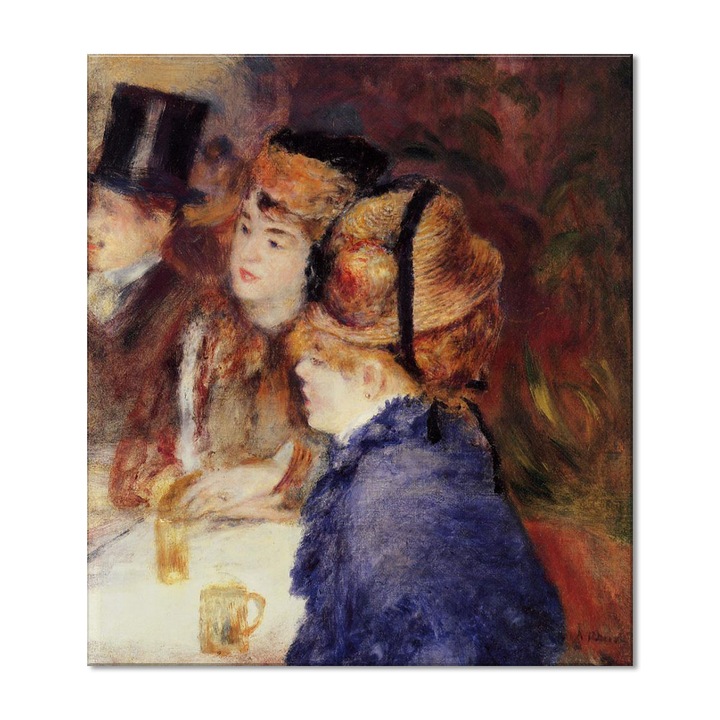 Tablou Canvas Premium Arta Clasica Heartwork, Reproducere, Pierre-Auguste Renoir, At the cafe 1877, 80 cm x 71 cm