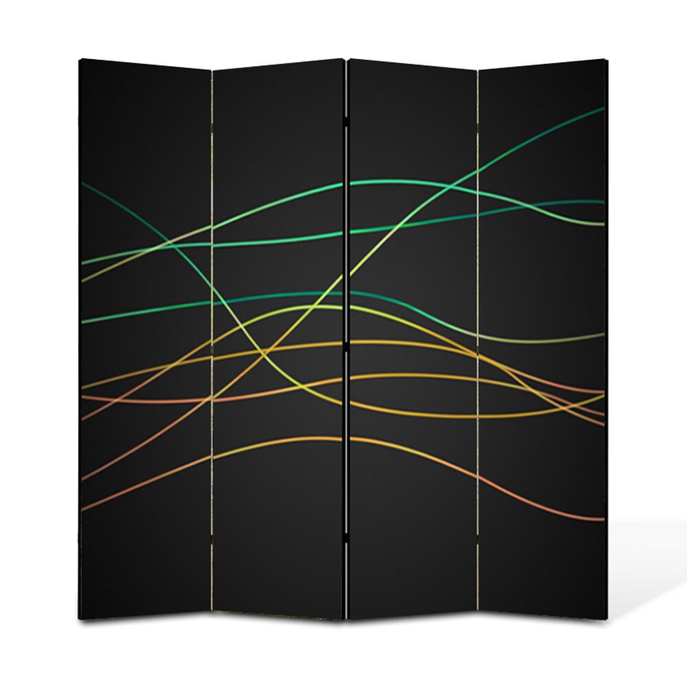 Paravan 4 piese Premium Heartwork TrueColor Dungi fine, Panza pe cadru de lemn, Decoratiuni Moderne pentru Casa, 4 x 45 x 180 cm, 180 x 180 cm