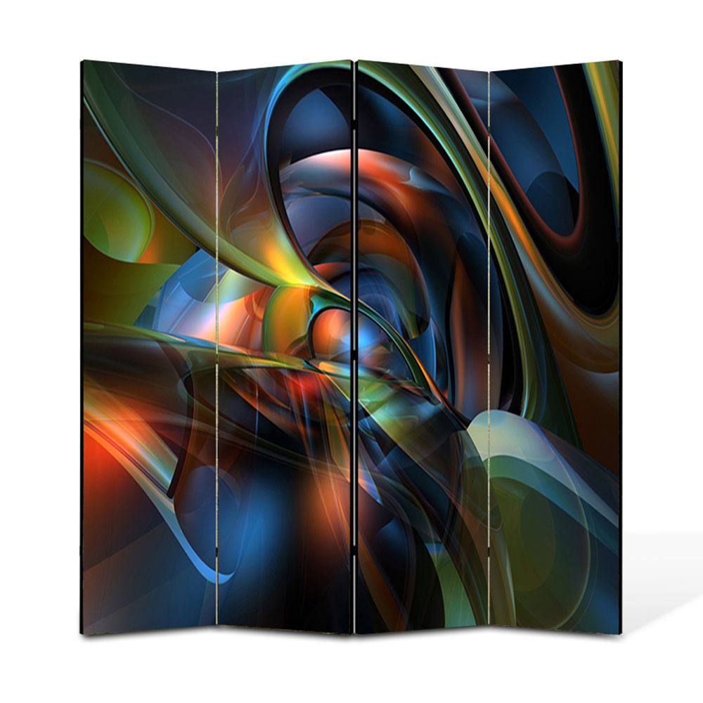 Paravan 4 piese Premium Heartwork TrueColor Nuante, Panza pe cadru de lemn, Decoratiuni Moderne pentru Casa, 4 x 45 x 180 cm, 180 x 180 cm