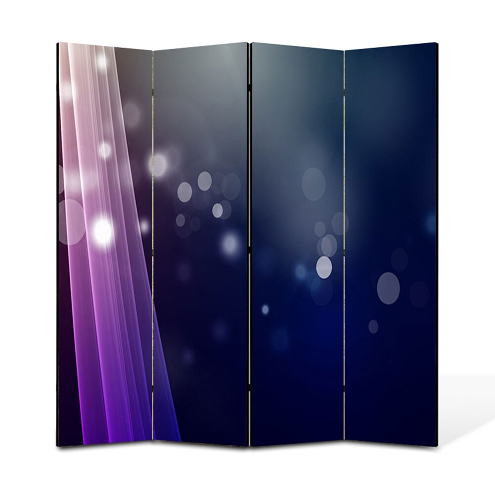 Paravan 4 piese Premium Heartwork TrueColor Fascicule de lumina, Panza pe cadru de lemn, Decoratiuni Moderne pentru Casa, 4 x 45 x 180 cm, 180 x 180 cm