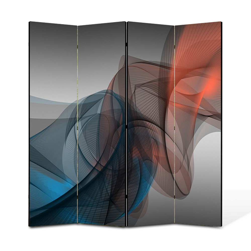 Paravan 4 piese Premium Heartwork TrueColor Forme fine, Panza pe cadru de lemn, Decoratiuni Moderne pentru Casa, 4 x 45 x 180 cm, 180 x 180 cm