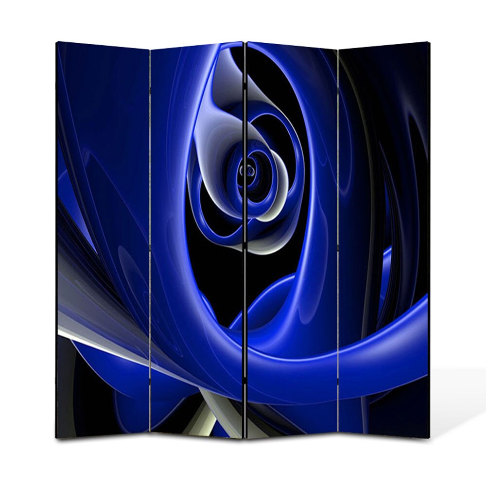 Paravan 4 piese Premium Heartwork TrueColor Negura, Panza pe cadru de lemn, Decoratiuni Moderne pentru Casa, 4 x 45 x 180 cm, 180 x 180 cm