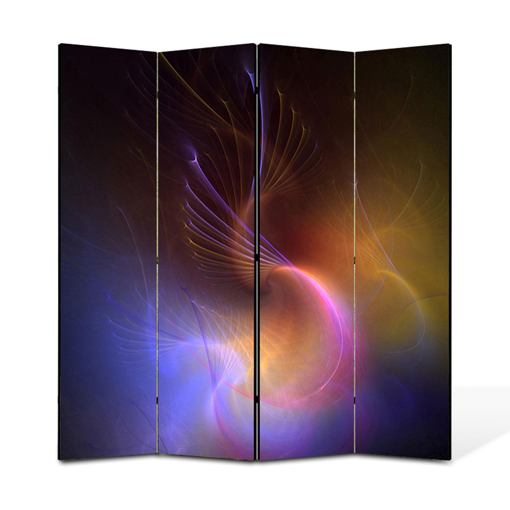 Paravan 4 piese Premium Heartwork TrueColor Galaxie, Panza pe cadru de lemn, Decoratiuni Moderne pentru Casa, 4 x 45 x 180 cm, 180 x 180 cm