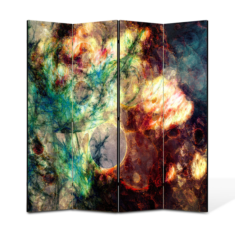 Paravan 4 piese Premium Heartwork TrueColor Crepuscul, Panza pe cadru de lemn, Decoratiuni Moderne pentru Casa, 4 x 45 x 180 cm, 180 x 180 cm