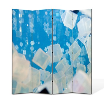 Paravan 4 piese Premium Heartwork TrueColor Cuburi de gheata, Panza pe cadru de lemn, Decoratiuni Moderne pentru Casa, 4 x 45 x 180 cm, 180 x 180 cm Paravan 4 piese Premium Heartwork TrueColor Cuburi de gheata, Panza pe cadru de lemn, Decoratiuni Moderne pentru Casa, 4 x 45 x 180 cm, 180 x 180 cm