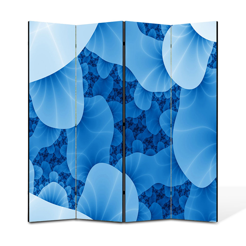 Paravan 4 piese Premium Heartwork TrueColor Meduze, Panza pe cadru de lemn, Decoratiuni Moderne pentru Casa, 4 x 45 x 180 cm, 180 x 180 cm