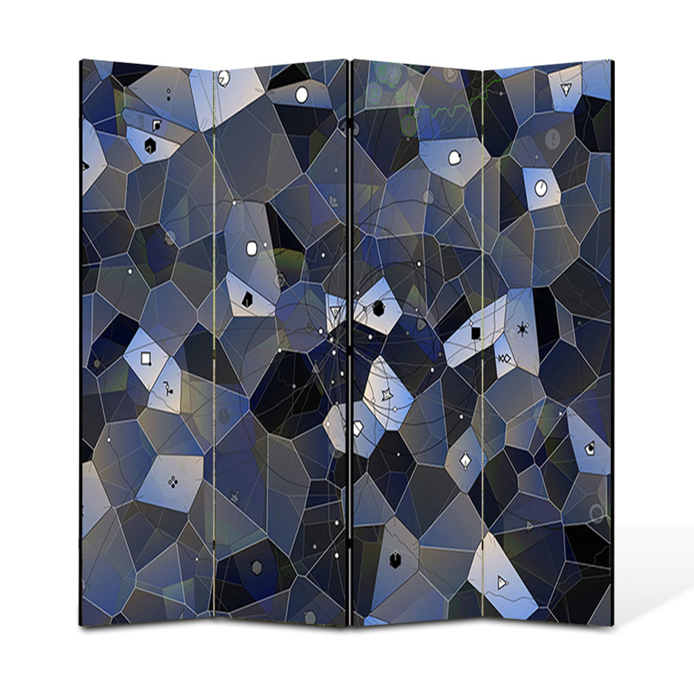 Paravan 4 piese Premium Heartwork TrueColor Ochi, Panza pe cadru de lemn, Decoratiuni Moderne pentru Casa, 4 x 45 x 180 cm, 180 x 180 cm