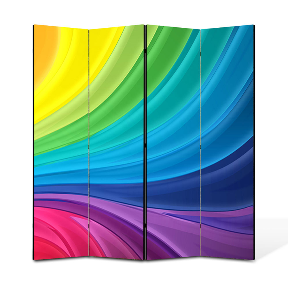 Paravan 4 piese Premium Heartwork TrueColor Spectru luminos, Panza pe cadru de lemn, Decoratiuni Moderne pentru Casa, 4 x 45 x 180 cm, 180 x 180 cm