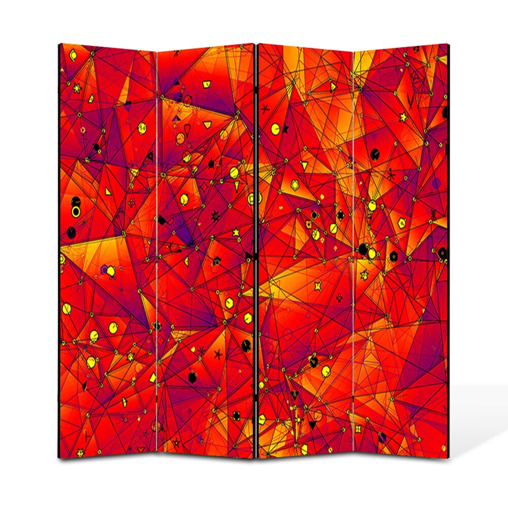 Paravan 4 piese Premium Heartwork TrueColor Aproape de soare, Panza pe cadru de lemn, Decoratiuni Moderne pentru Casa, 4 x 45 x 180 cm, 180 x 180 cm