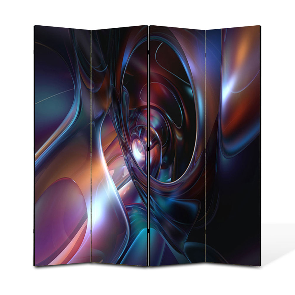 Paravan 4 piese Premium Heartwork TrueColor Chimie, Panza pe cadru de lemn, Decoratiuni Moderne pentru Casa, 4 x 45 x 180 cm, 180 x 180 cm