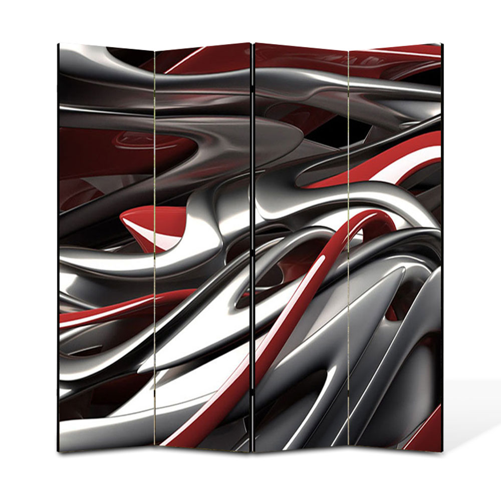 Paravan 4 piese Premium Heartwork TrueColor Plastic topit, Panza pe cadru de lemn, Decoratiuni Moderne pentru Casa, 4 x 45 x 180 cm, 180 x 180 cm