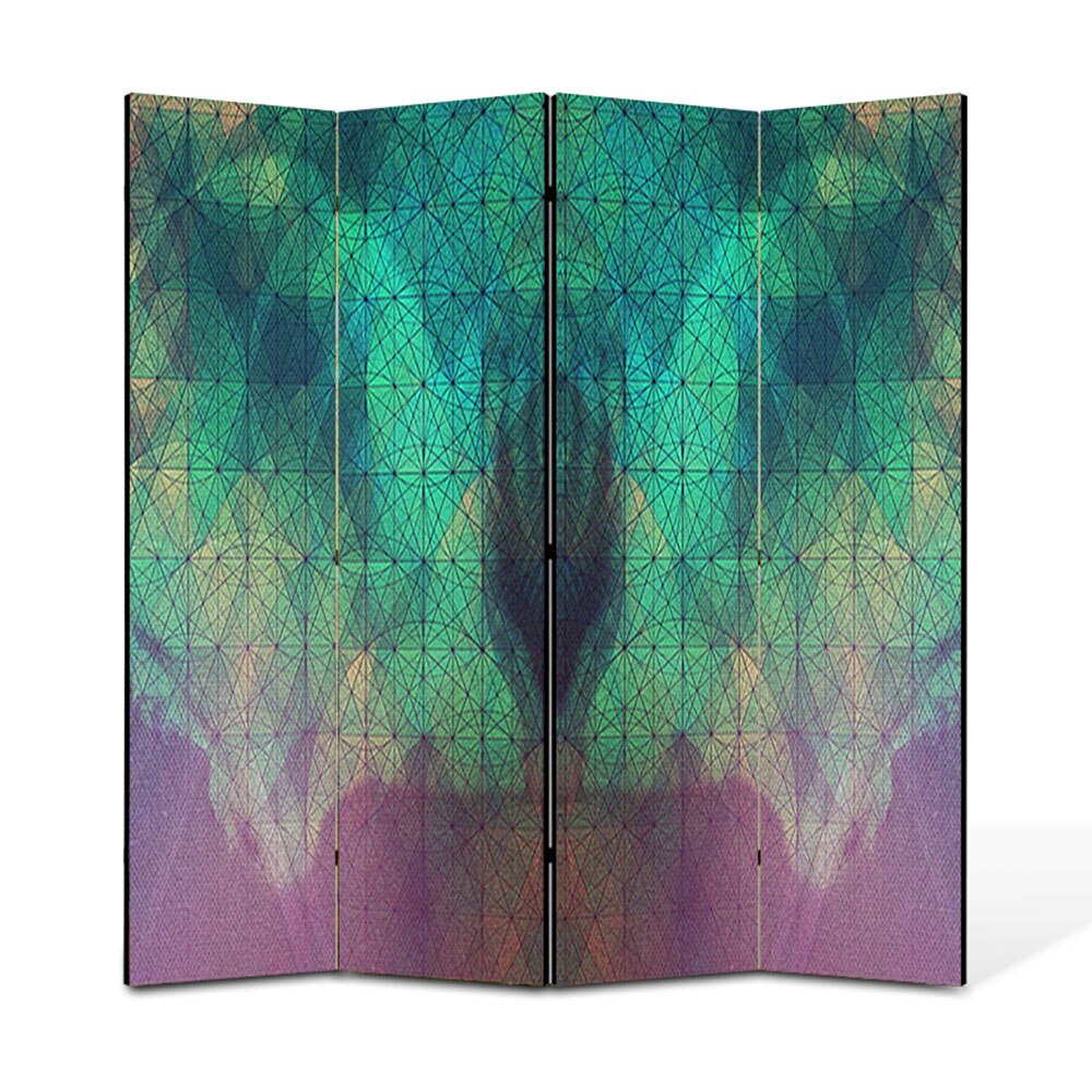 Paravan 4 piese Premium Heartwork TrueColor Arta contemporana, Panza pe cadru de lemn, Decoratiuni Moderne pentru Casa, 4 x 45 x 180 cm, 180 x 180 cm