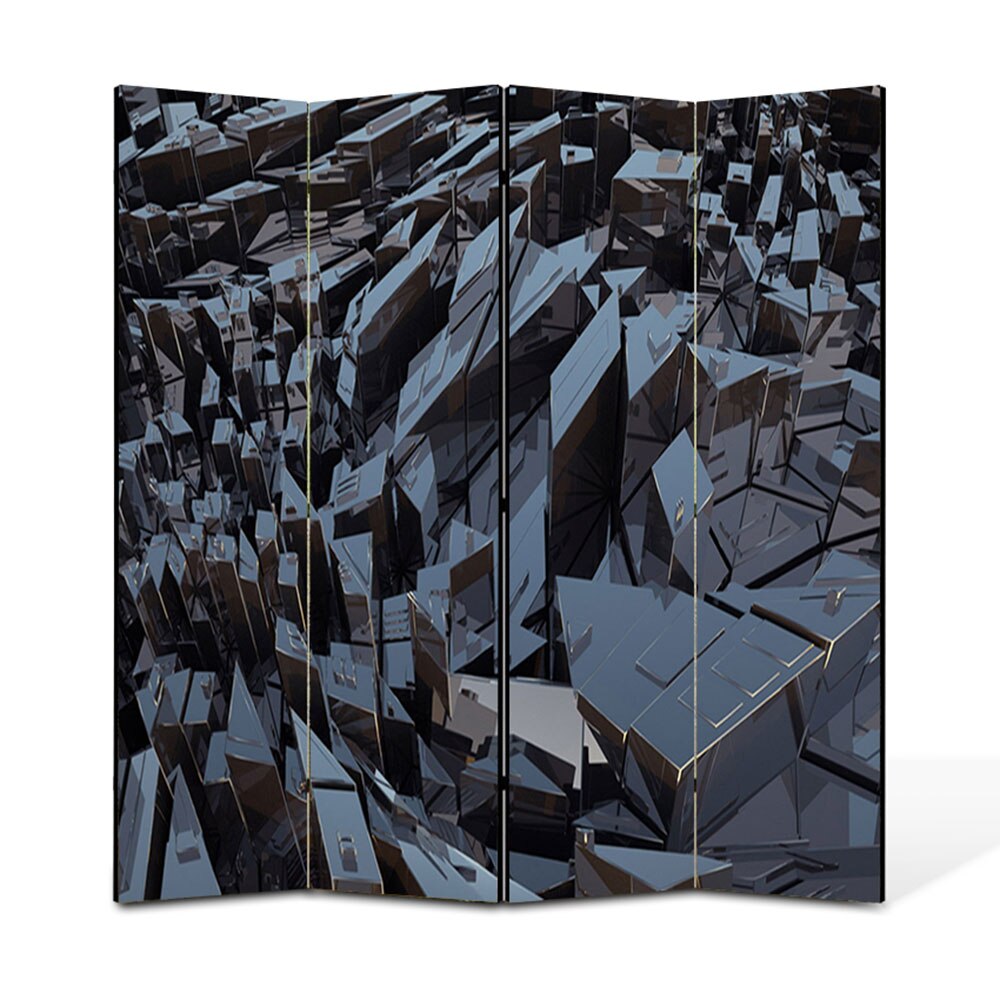 Paravan 4 piese Premium Heartwork TrueColor Metal, Panza pe cadru de lemn, Decoratiuni Moderne pentru Casa, 4 x 45 x 180 cm, 180 x 180 cm