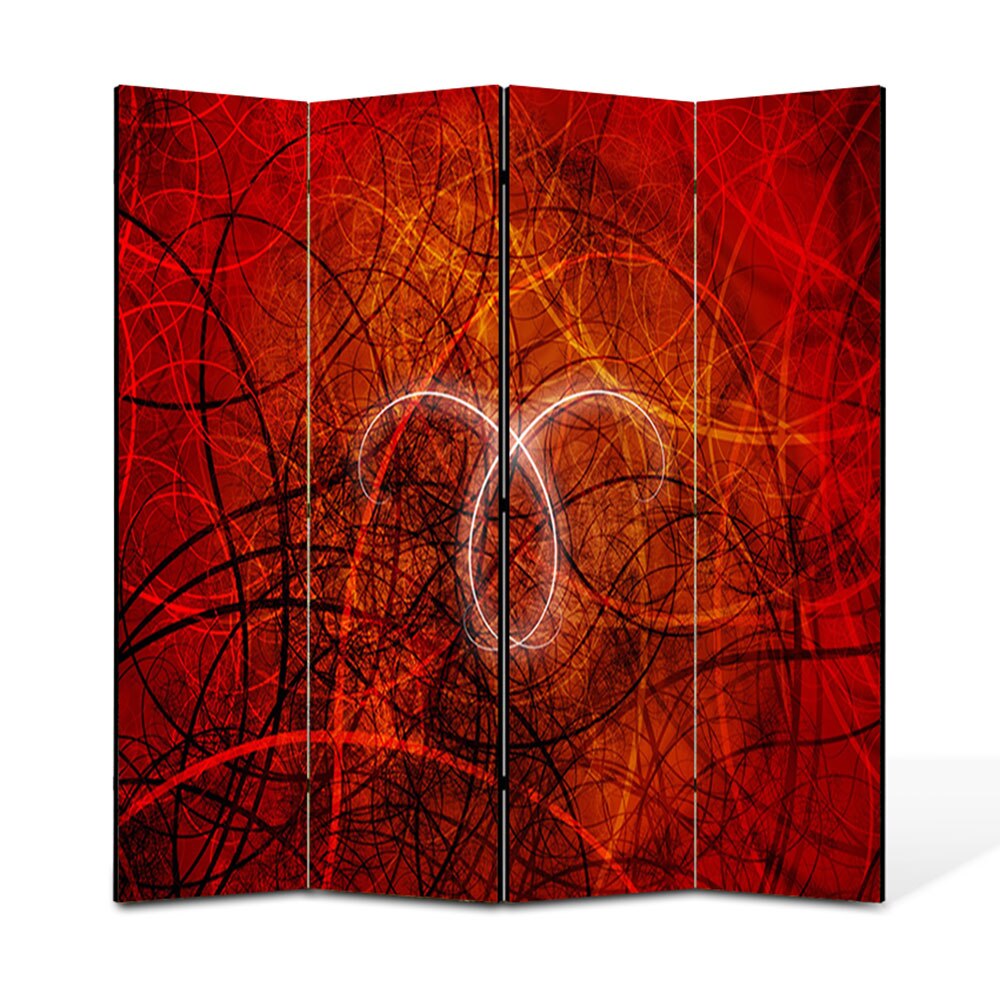 Paravan 4 piese Premium Heartwork TrueColor Taur, Panza pe cadru de lemn, Decoratiuni Moderne pentru Casa, 4 x 45 x 180 cm, 180 x 180 cm