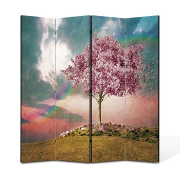 Paravan 4 piese Premium Heartwork TrueColor Copac roz, Panza pe cadru de lemn, Decoratiuni Moderne pentru Casa, 4 x 45 x 180 cm, 180 x 180 cm Paravan 4 piese Premium Heartwork TrueColor Copac roz, Panza pe cadru de lemn, Decoratiuni Moderne pentru Casa, 4 x 45 x 180 cm, 180 x 180 cm