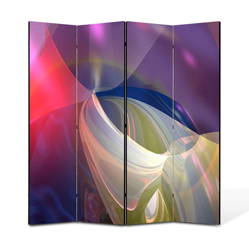 Paravan 4 piese Premium Heartwork TrueColor Lumini blande, Panza pe cadru de lemn, Decoratiuni Moderne pentru Casa, 4 x 45 x 180 cm, 180 x 180 cm