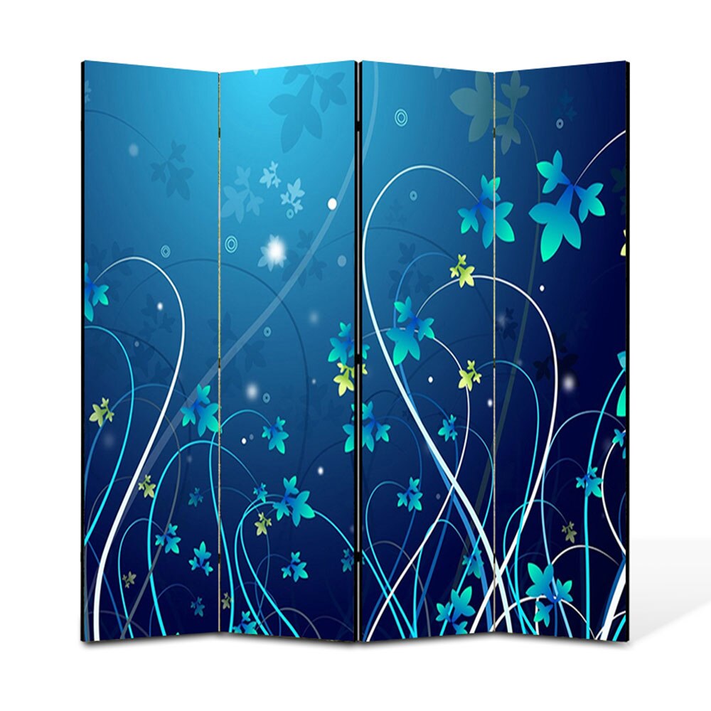 Paravan 4 piese Premium Heartwork TrueColor Flori, Panza pe cadru de lemn, Decoratiuni Moderne pentru Casa, 4 x 45 x 180 cm, 180 x 180 cm